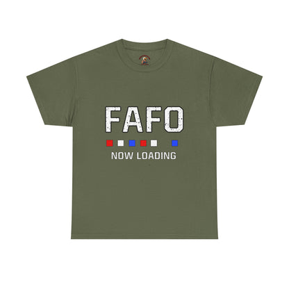 FAFO Now Loading Unisex Cotton Tee, Casual Tee, Graphic T-Shirt, Funny Shirt for Friends, Gift for Humor Lovers