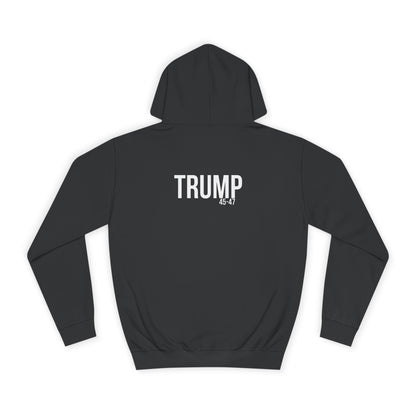 DOGE trump print cartoon, Unisex College Hoodie