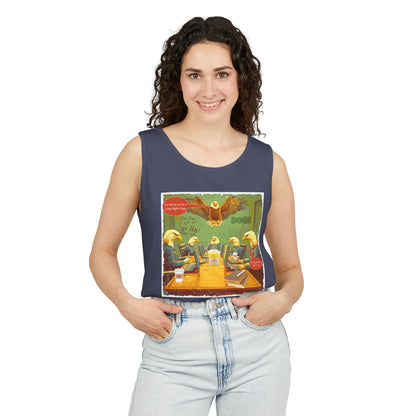 Doge trump cartoon print, Unisex Garment-Dyed Tank Top