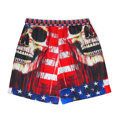 Graphic Skull Swim Shorts | Patriotic Design