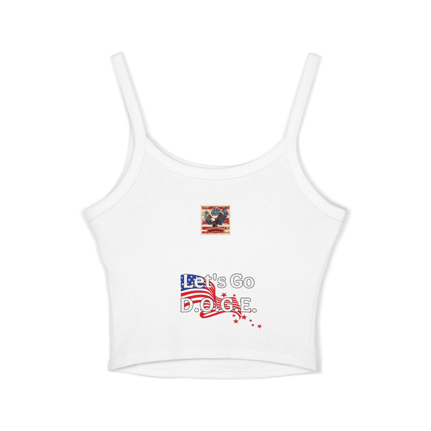 Meltdowns Incoming patriotic print in a Women's Spaghetti Strap Tank Top