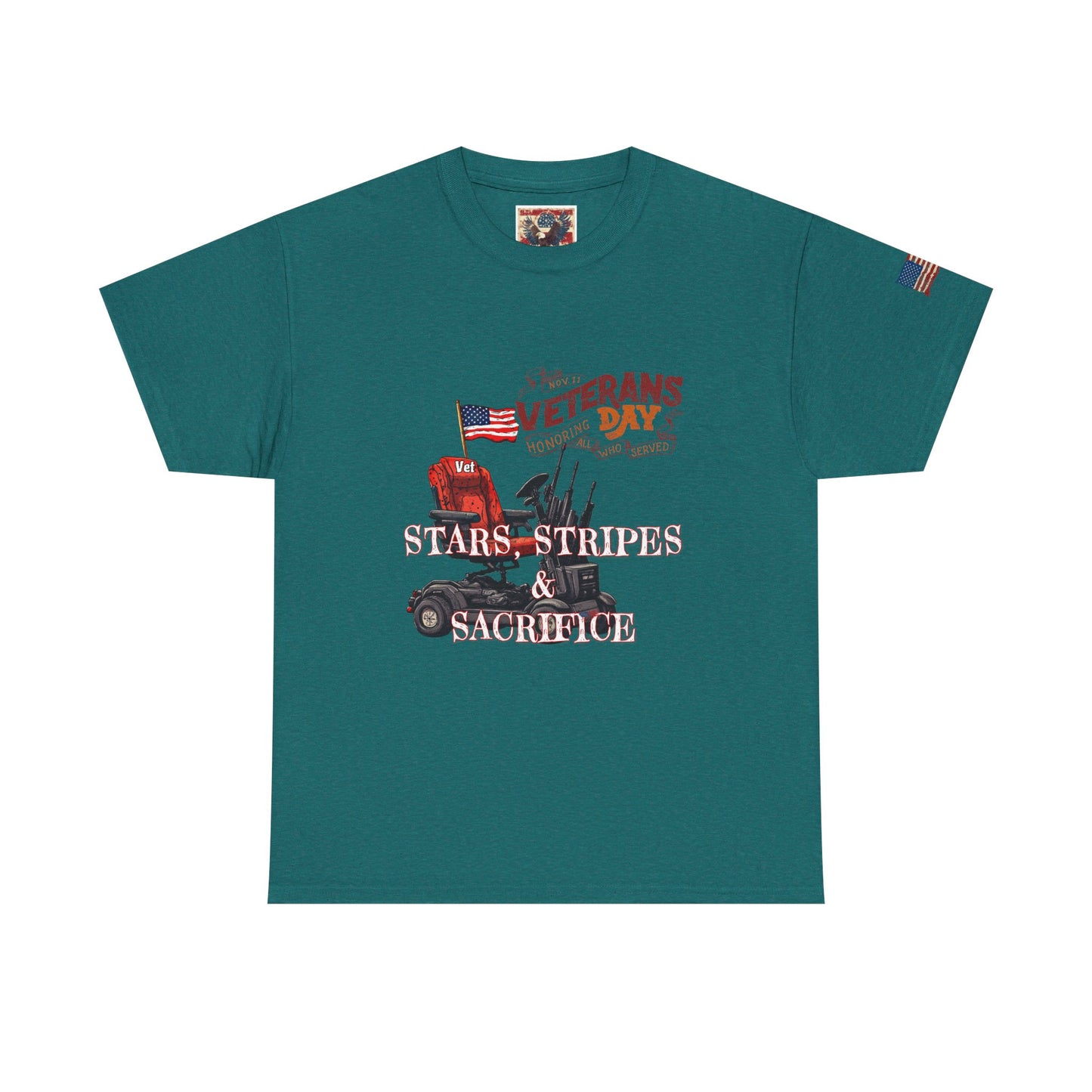 Patriotic Veterans day print ,Unisex Heavy Cotton Tee