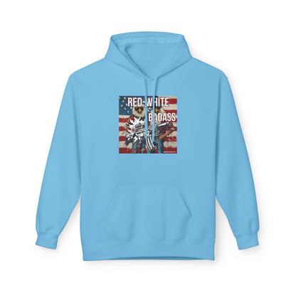 Red white and BA, trump printUnisex Midweight Softstyle Fleece Hoodie