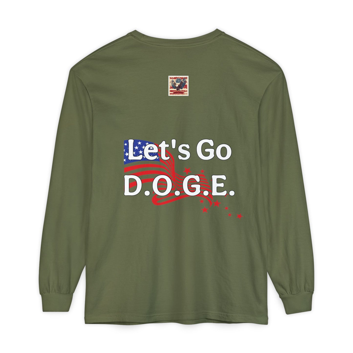 Meltdowns Incoming, patriotic T-shirt in a Unisex Garment-dyed Long Sleeve T-Shirt