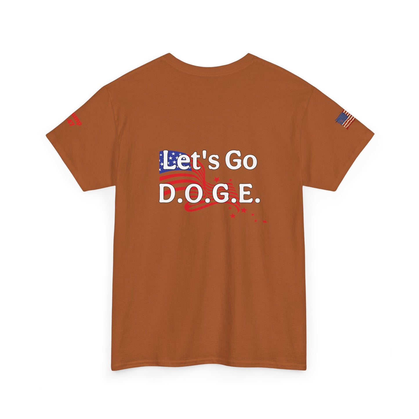 Dark MAGA d.o.g.e patriotic print, Unisex Heavy Cotton Tee
