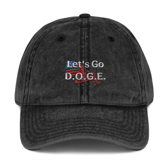 Let’s go d.o.g.e. Print Vintage Cap (Embroidery)