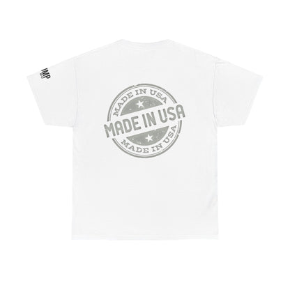 Red white and baddass trump print,Unisex Heavy Cotton Tee