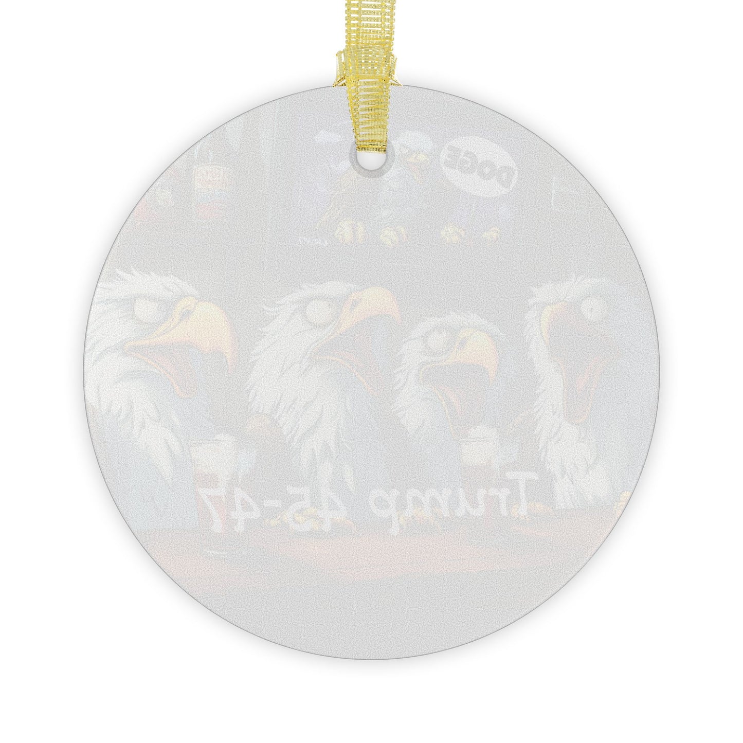 Trump 45-47 DOGE Glass Ornaments