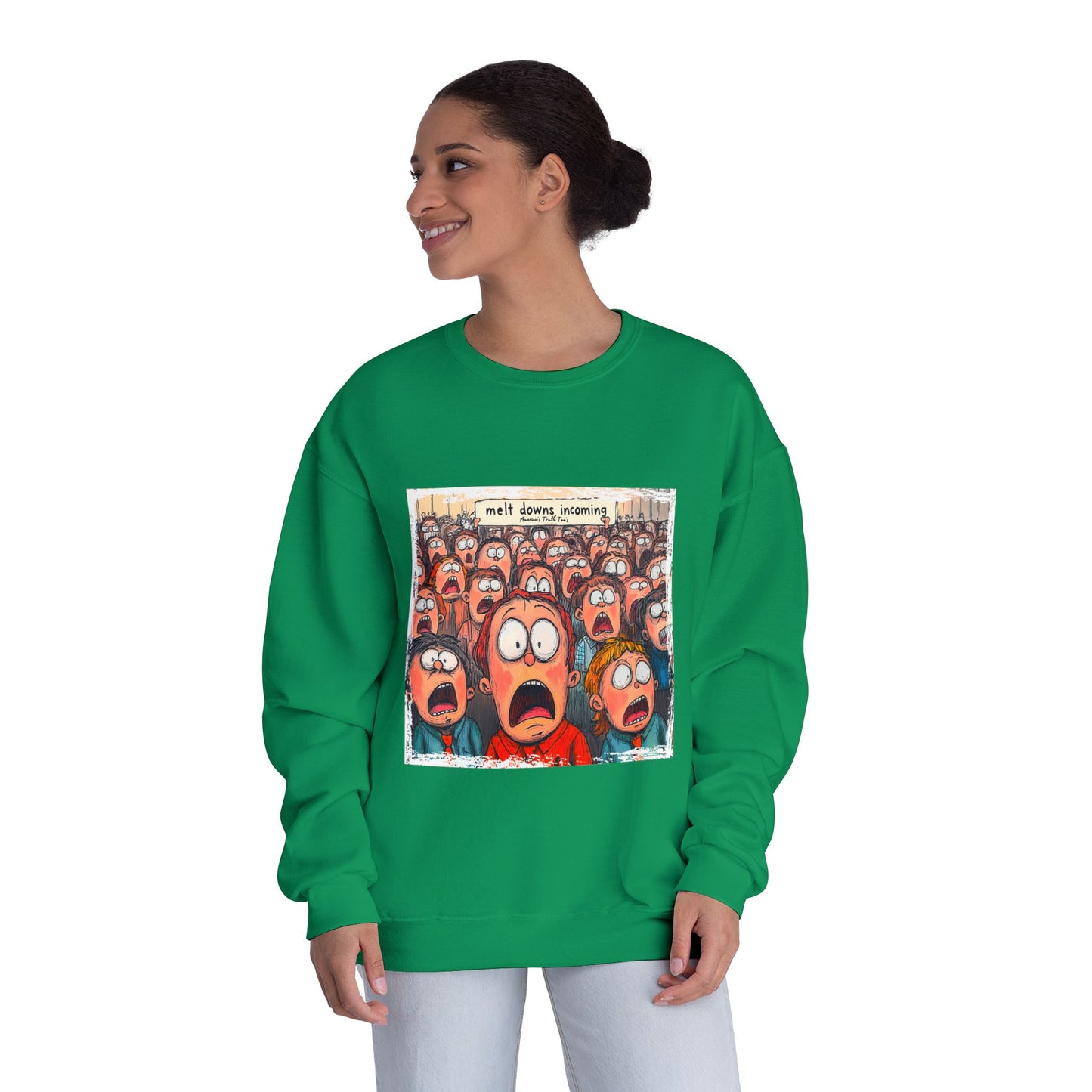 Meltdowns incoming, patriotic t-shirt in a Unisex NuBlend® Crewneck Sweatshirt