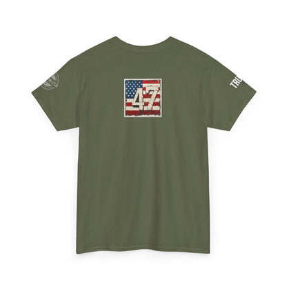 Trump, drains- golf print, Unisex Heavy Cotton Tee