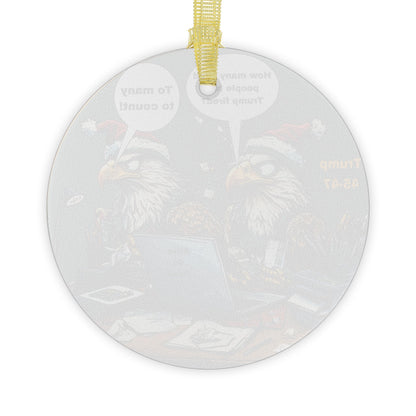 Trump Christmas Glass Ornaments