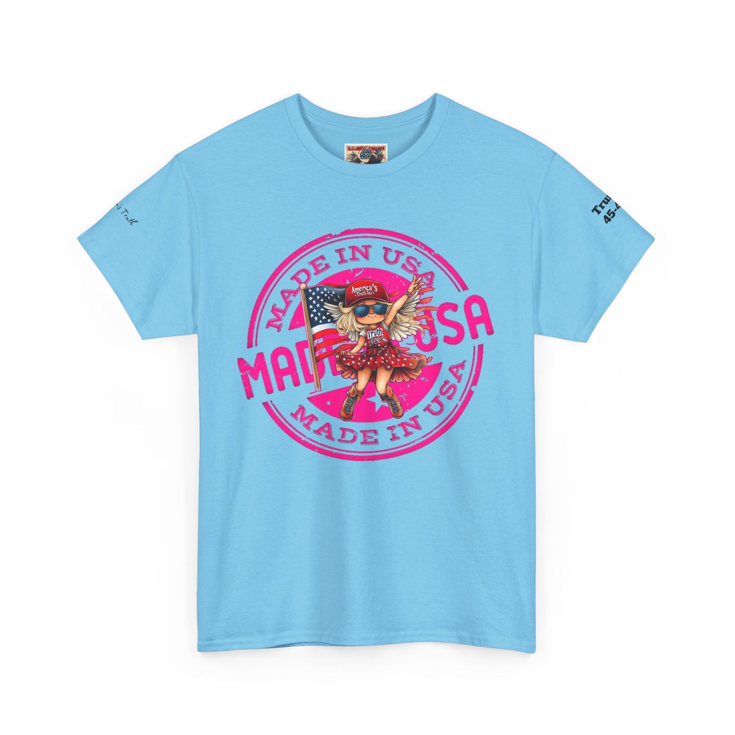 Made in the USA women’s patriotic print, Unisex Heavy Cotton Tee