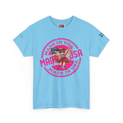 Made in the USA women’s patriotic print, Unisex Heavy Cotton Tee