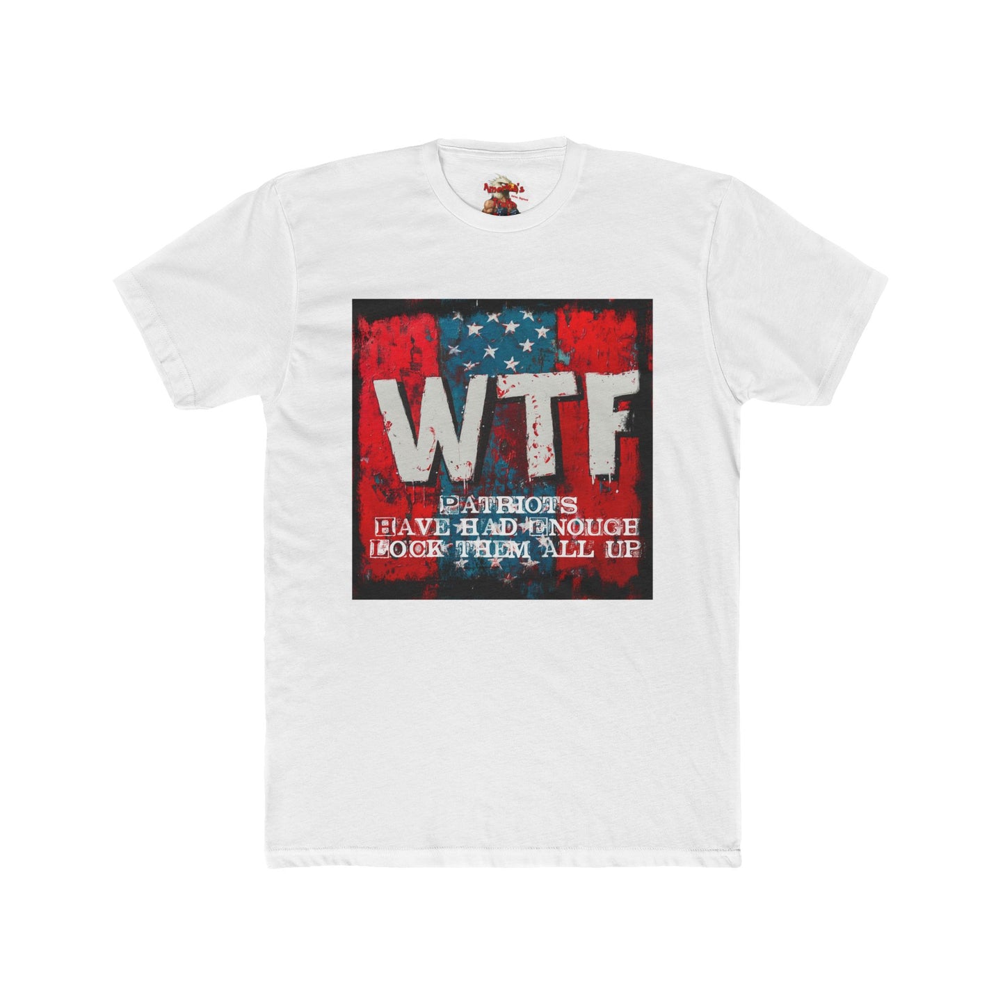 Unisex Cotton Crew Tee - WTF Patriotic Statement Tee for Freedom Lovers