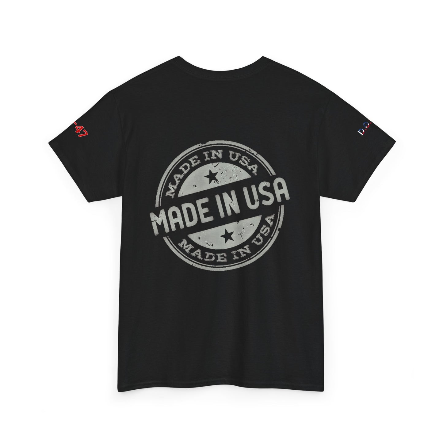 Dark MAGA  with made in USA print Unisex Heavy Cotton Tee