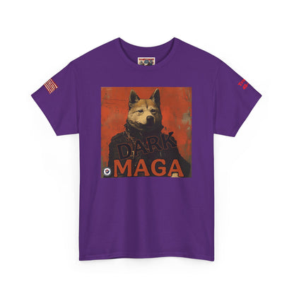 Dark MAGA d.o.g.e patriotic print, Unisex Heavy Cotton Tee