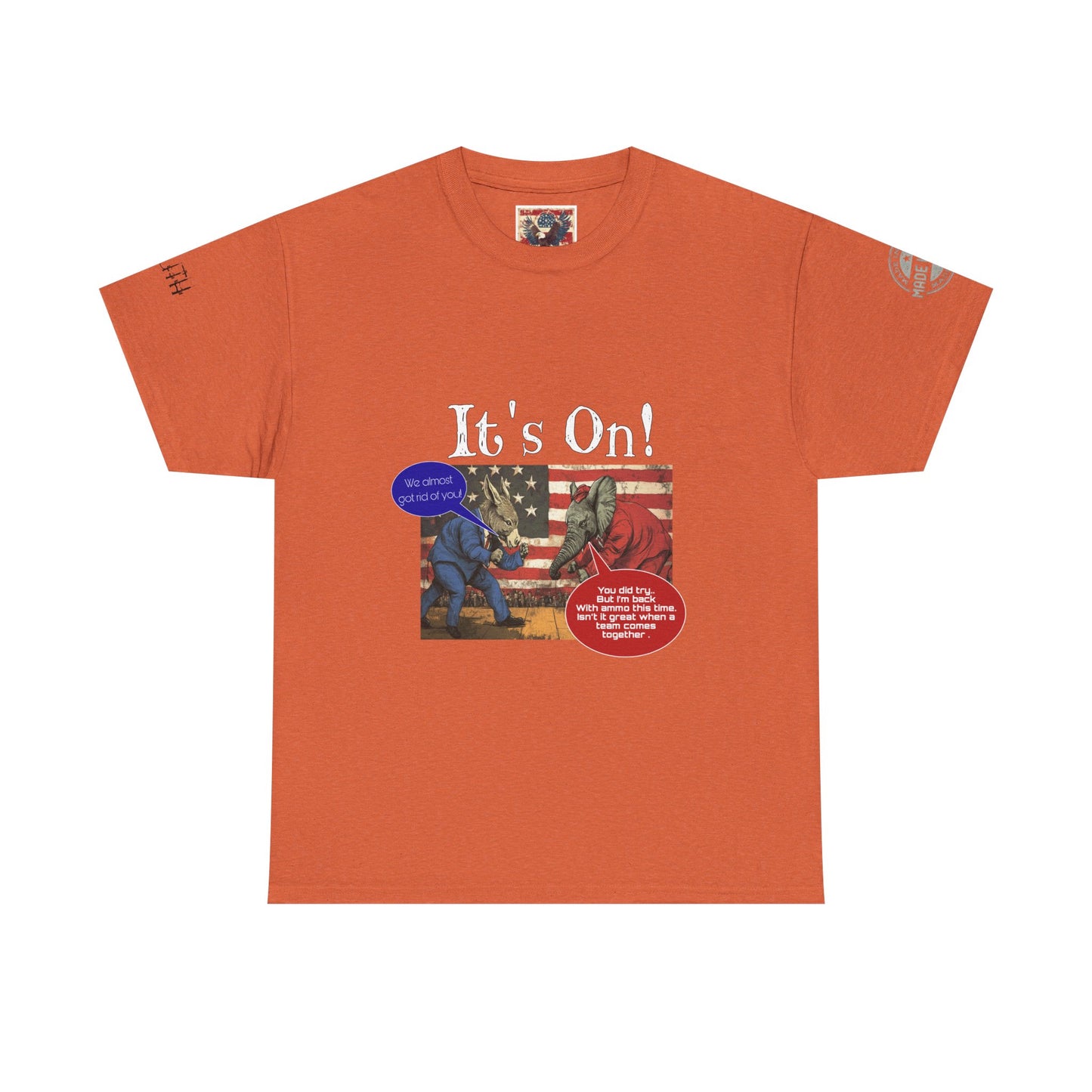 It’s on political, cartoon, print, Unisex Heavy Cotton Tee