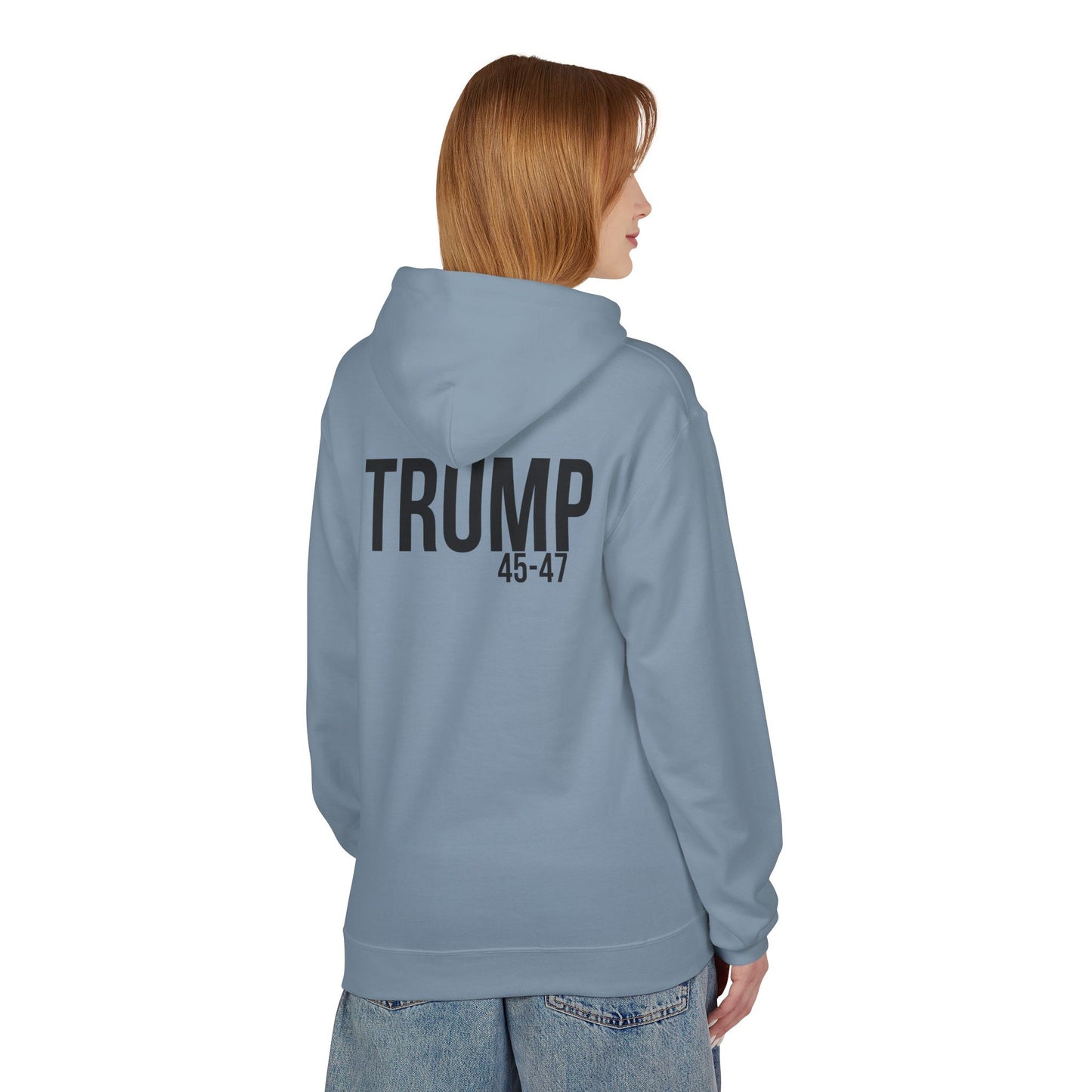 Red white and BA, trump printUnisex Midweight Softstyle Fleece Hoodie