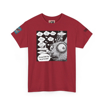 Whimsical Rabbit Quote Unisex Heavy Cotton Tee - Fun Graphic Tee for Art Lovers