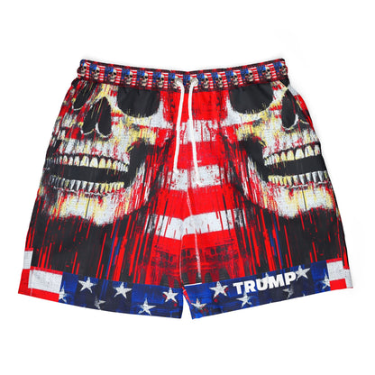 Graphic Skull Swim Shorts | Patriotic Design