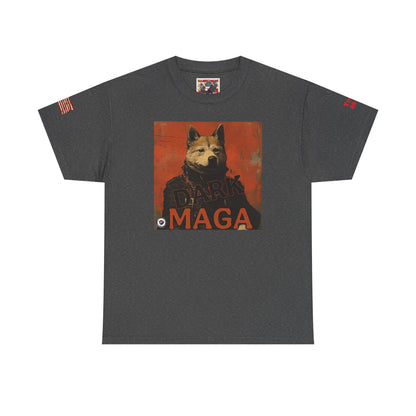 Dark MAGA d.o.g.e patriotic print, Unisex Heavy Cotton Tee