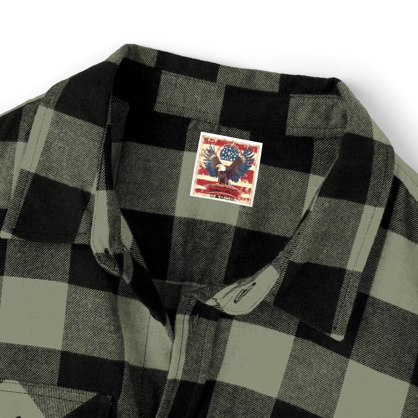 Flannel Shirt - Patriotic Eagle Print