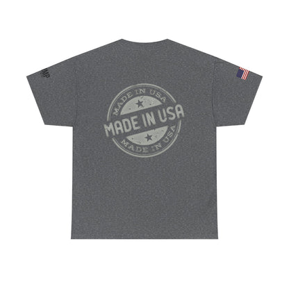 patriotic cartoon  f around print, Unisex Heavy Cotton Tee