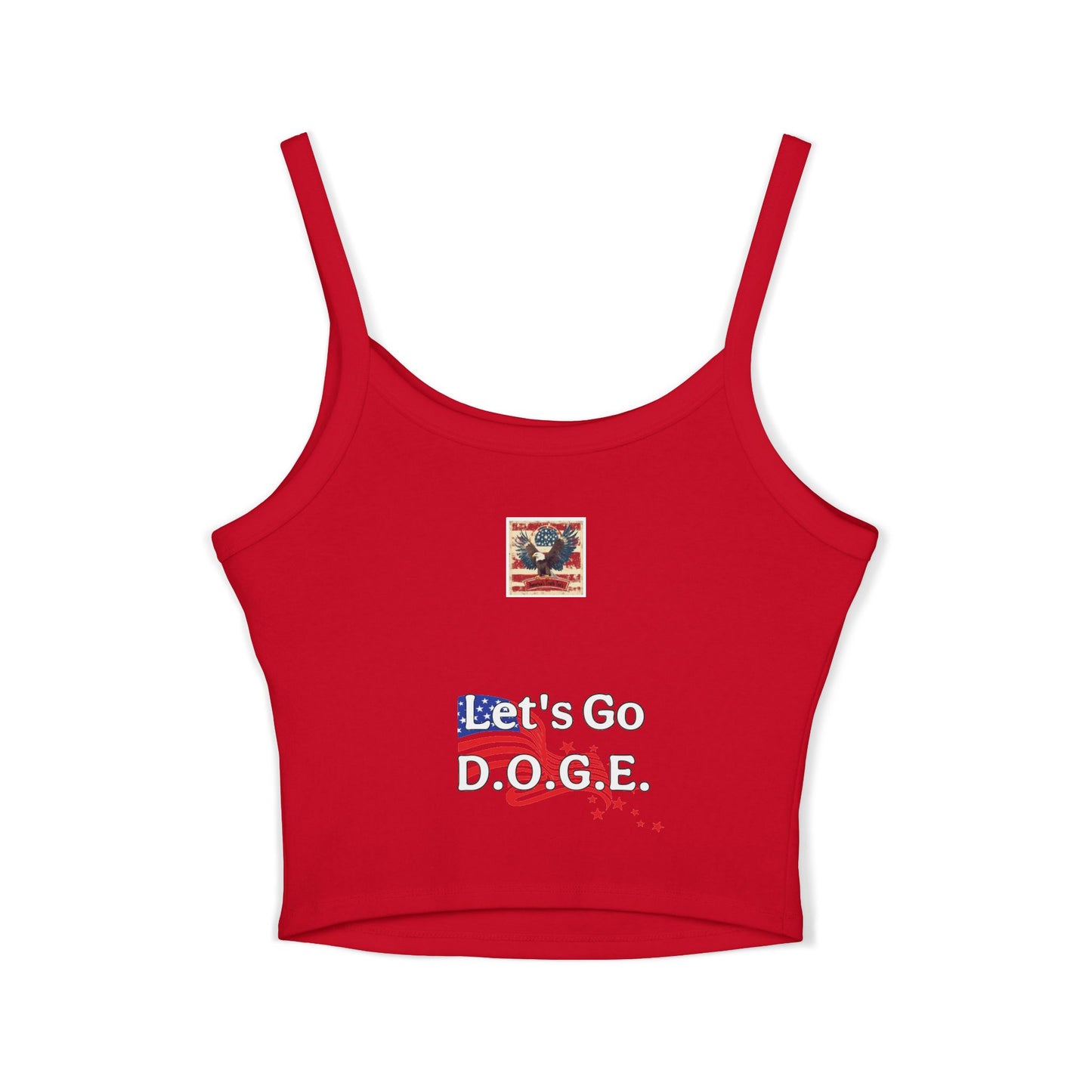 Meltdowns Incoming patriotic print in a Women's Spaghetti Strap Tank Top