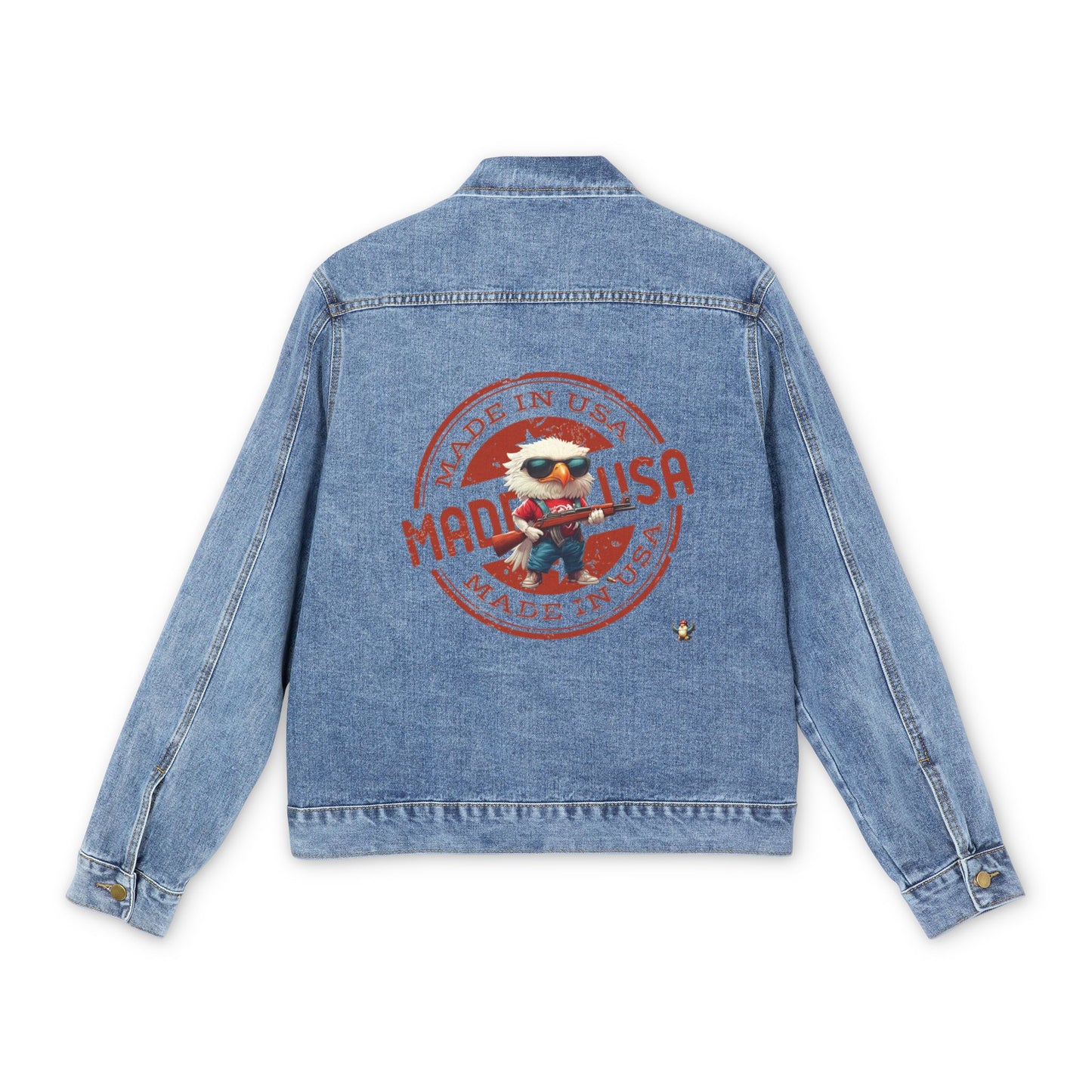 Patriotic made in America print Denim Jacket