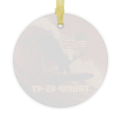 Trump 45-47 Glass Ornaments