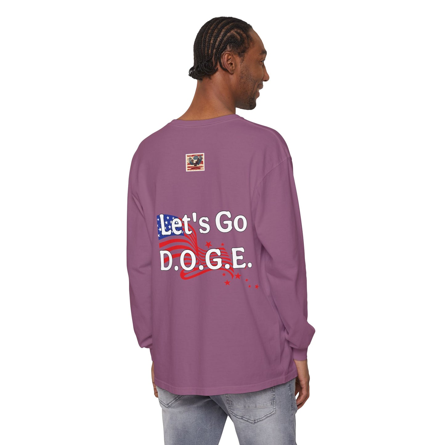 Meltdowns Incoming, patriotic T-shirt in a Unisex Garment-dyed Long Sleeve T-Shirt