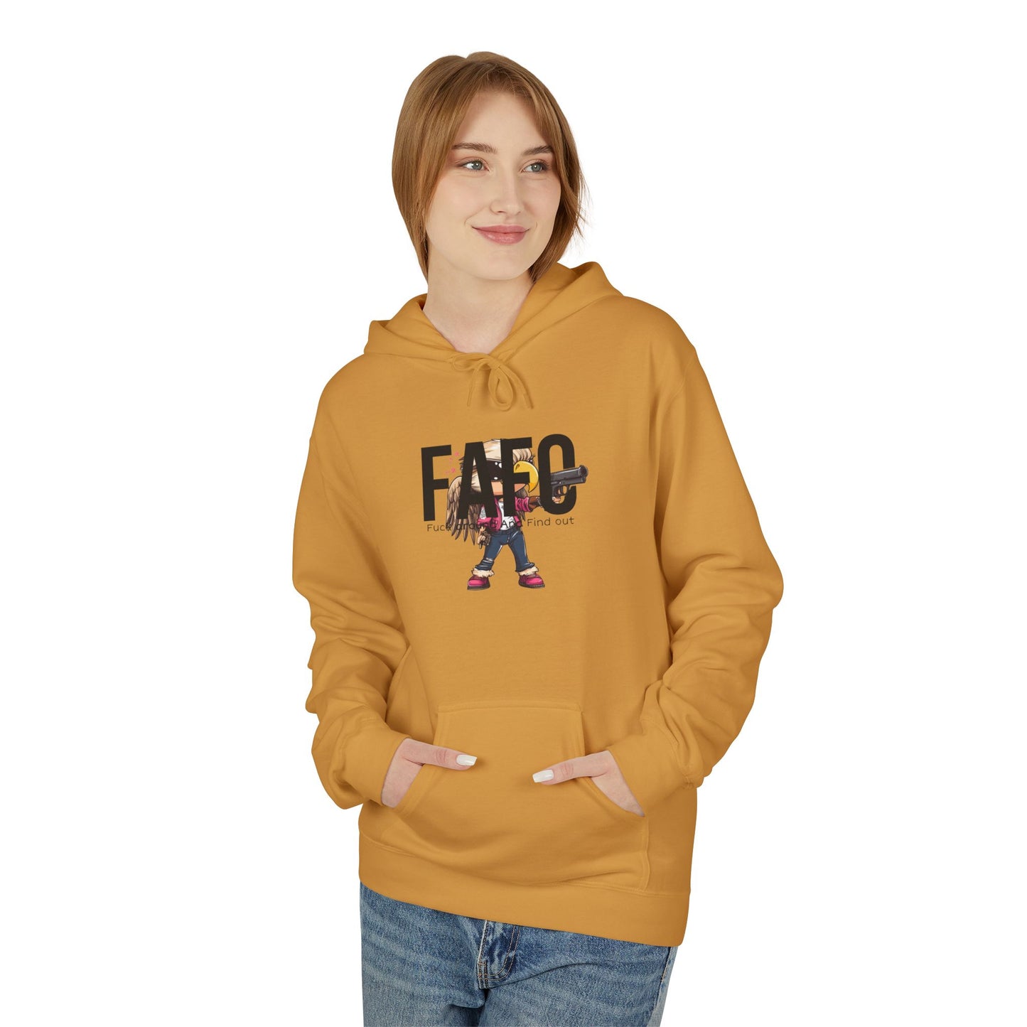 Fafo trump print, Unisex Midweight Softstyle Fleece Hoodie