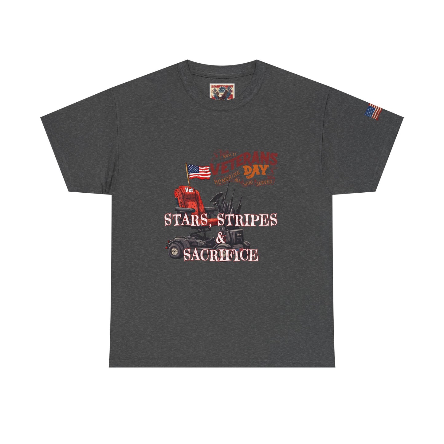 Patriotic Veterans day print ,Unisex Heavy Cotton Tee