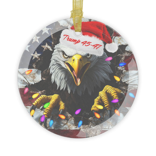 Eagle/trump 45-47 Glass Ornaments