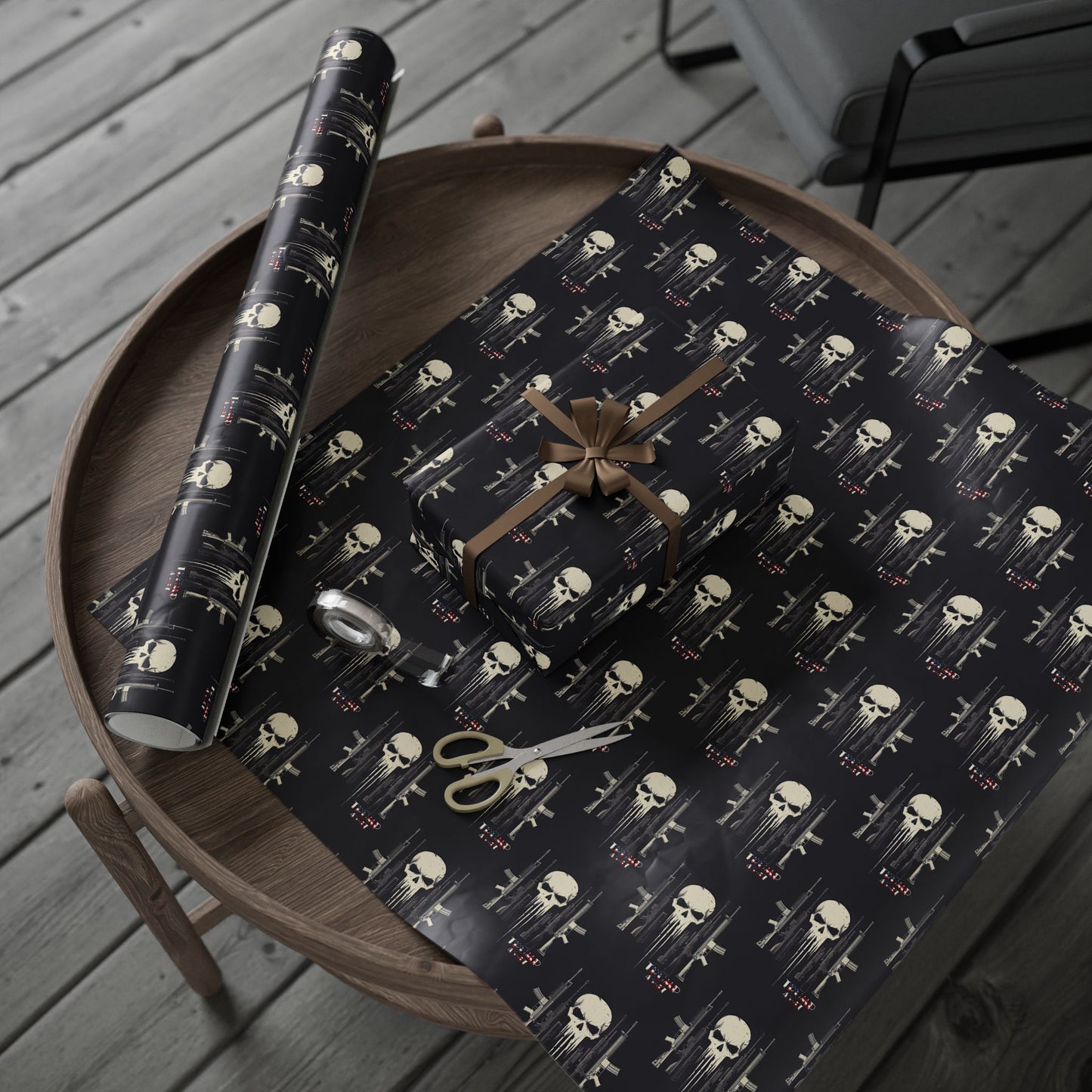 Trump and skulls Wrapping Papers