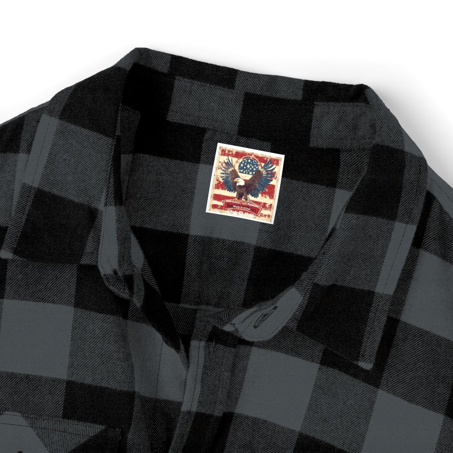 Flannel Shirt - Patriotic Eagle Print