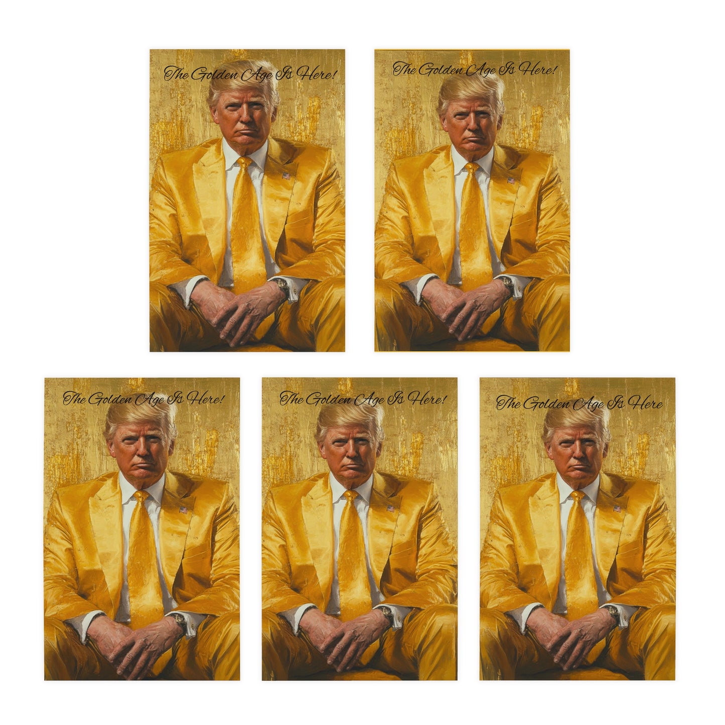 Trump the golden age is here, Multi-Design Greeting Cards (5-Pack)