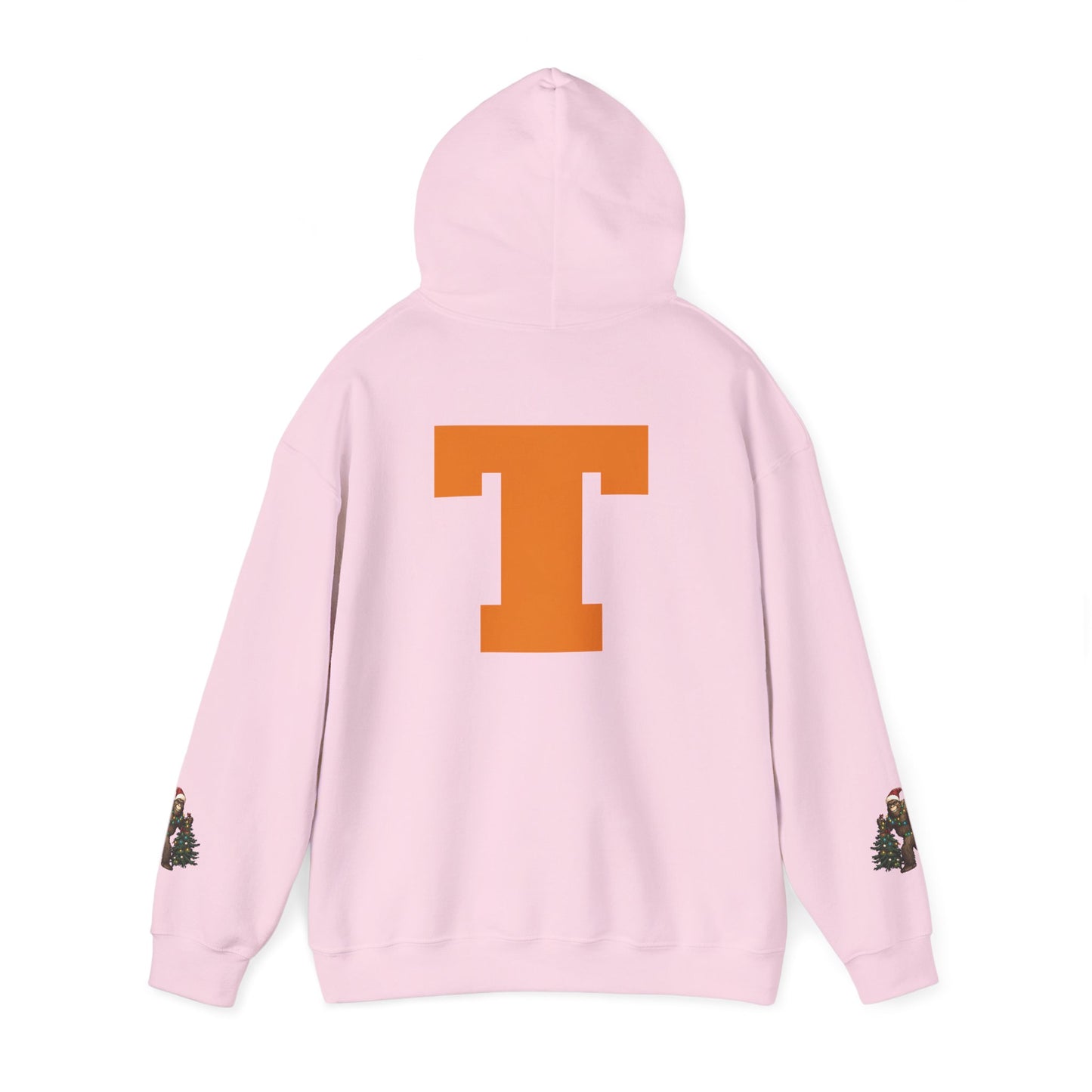 Sasquatch Christmas Hoodie — Holiday Bigfoot Sweater with Tree & Santa Hat