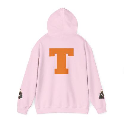 Sasquatch Christmas Hoodie — Holiday Bigfoot Sweater with Tree & Santa Hat