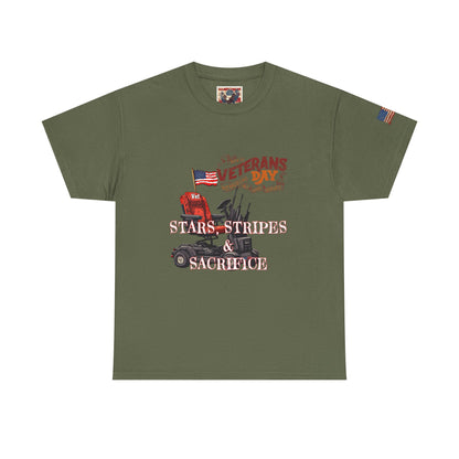 Patriotic Veterans day print ,Unisex Heavy Cotton Tee
