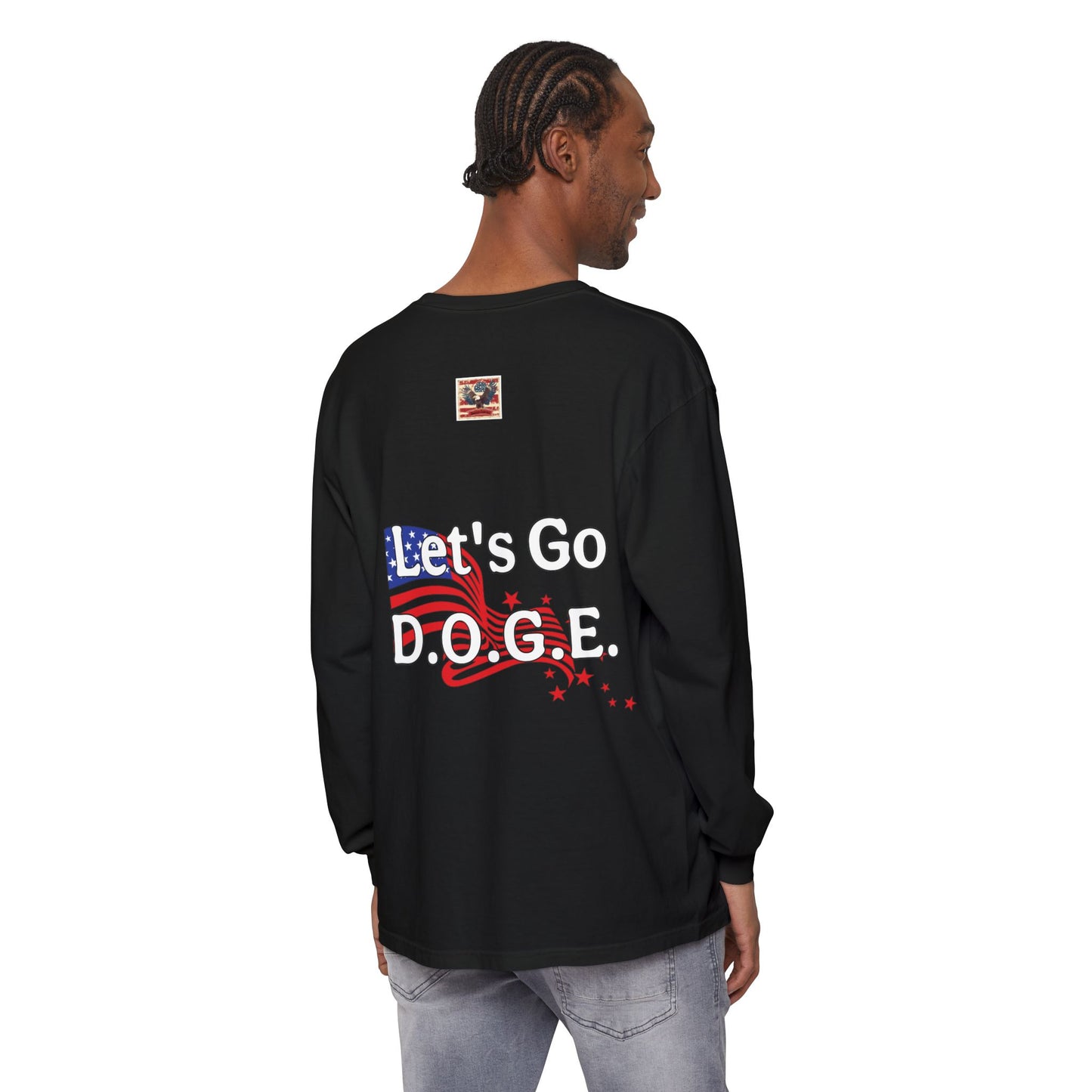 Meltdowns Incoming, patriotic T-shirt in a Unisex Garment-dyed Long Sleeve T-Shirt