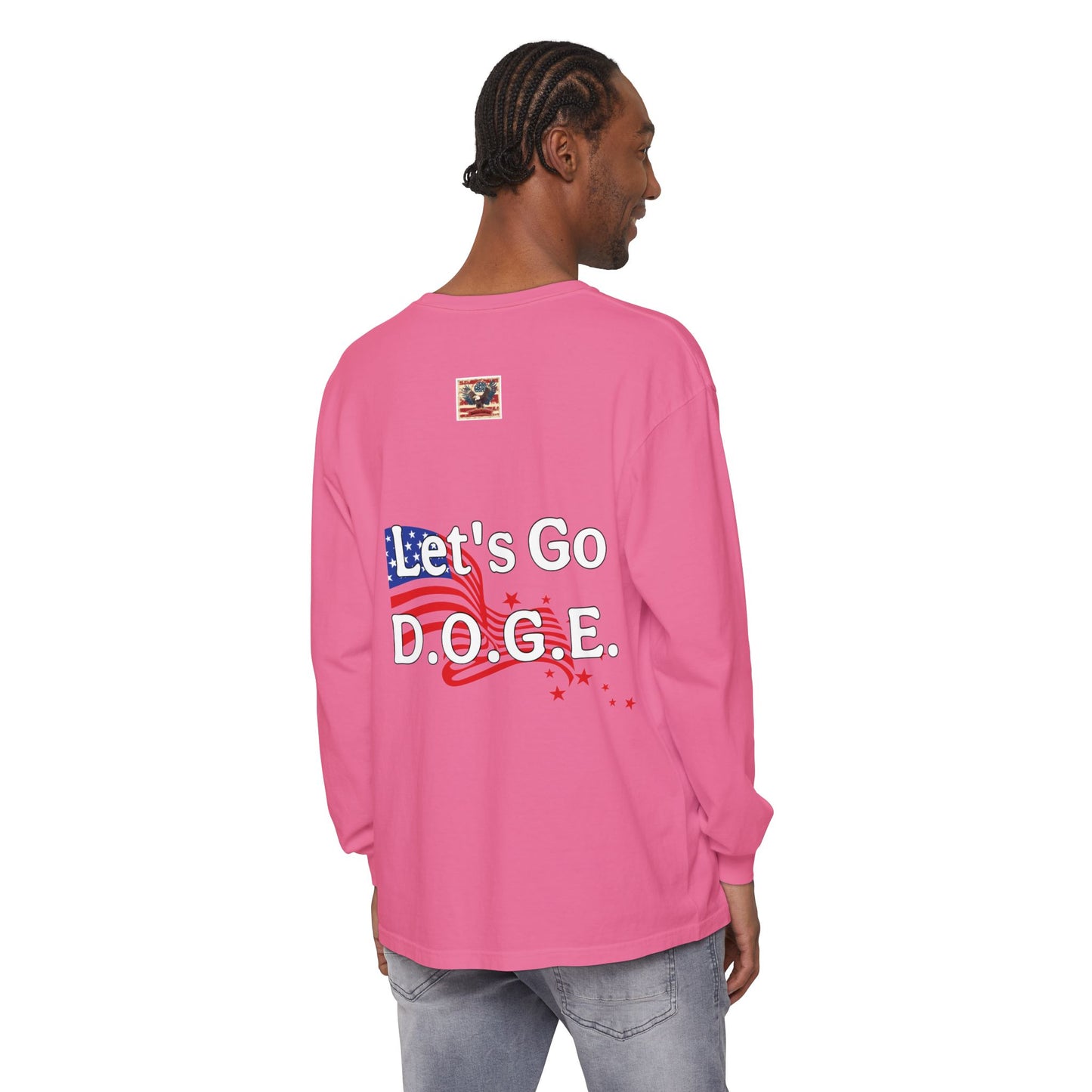 Meltdowns Incoming, patriotic T-shirt in a Unisex Garment-dyed Long Sleeve T-Shirt