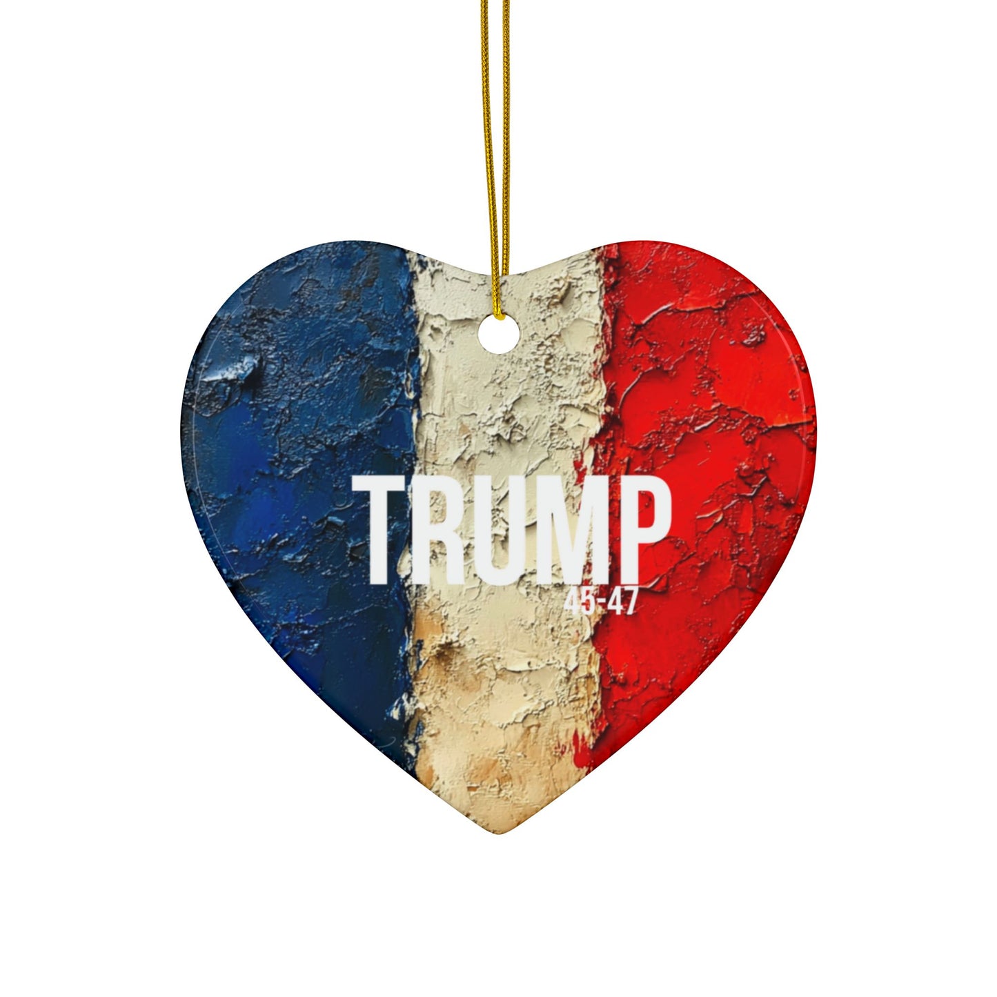 Red white and blue trump print Ceramic Ornaments, 2-Side Print, (1pc, 3pcs, 5pcs, 10pcs)