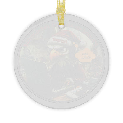 Trump/ Patriot researcher Glass Ornaments