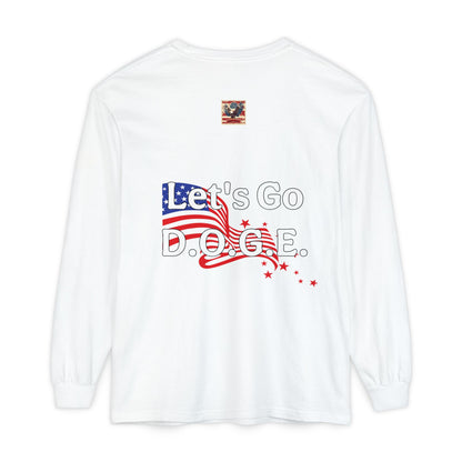 Meltdowns Incoming, patriotic T-shirt in a Unisex Garment-dyed Long Sleeve T-Shirt