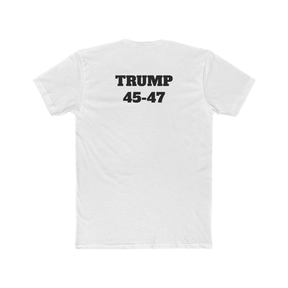 American Bred Unisex Cotton Crew Tee - Patriotic Trump 45-47 Shirt