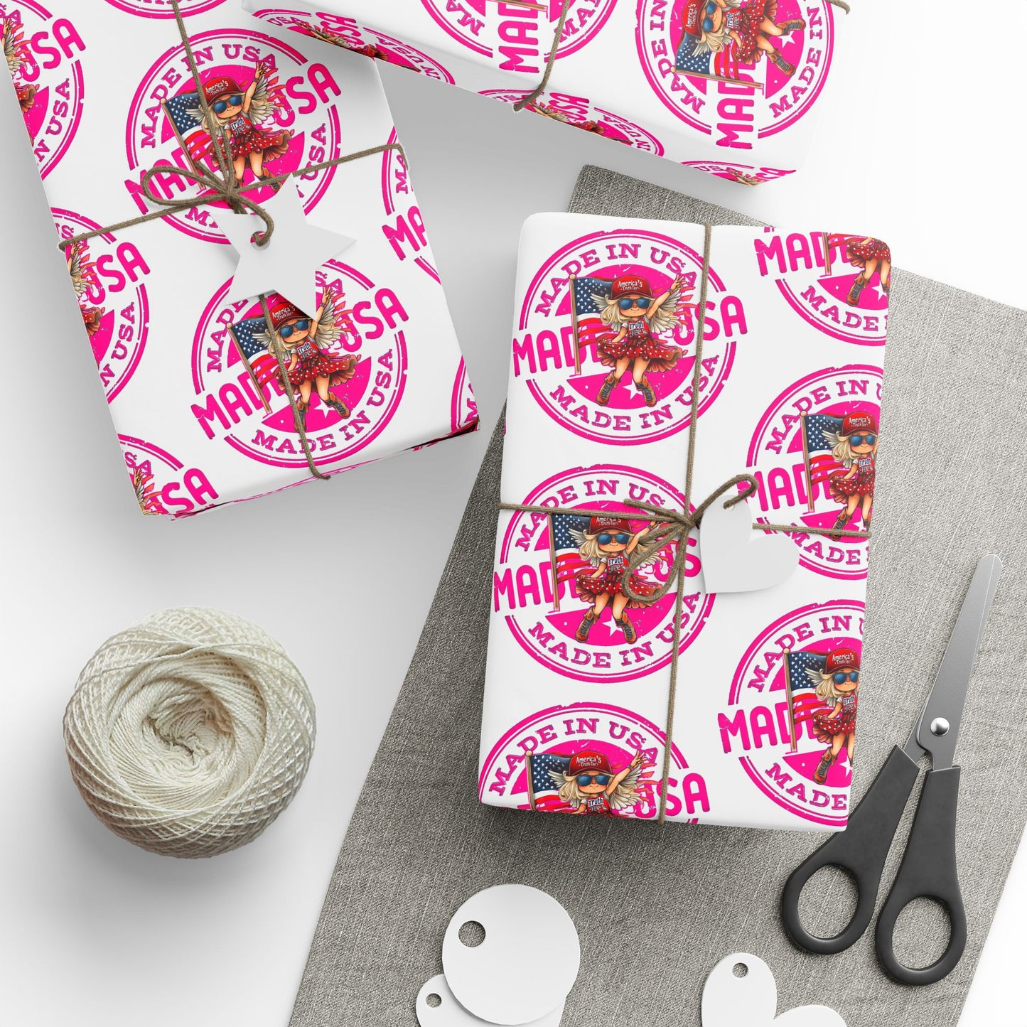 Made in USA Girl Wrapping Papers