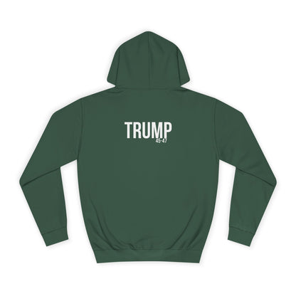 DOGE trump print cartoon, Unisex College Hoodie