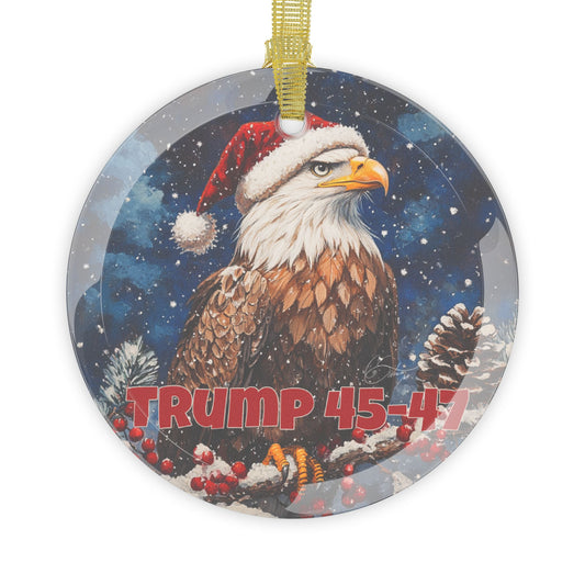 Trump 45-47 Glass Ornaments