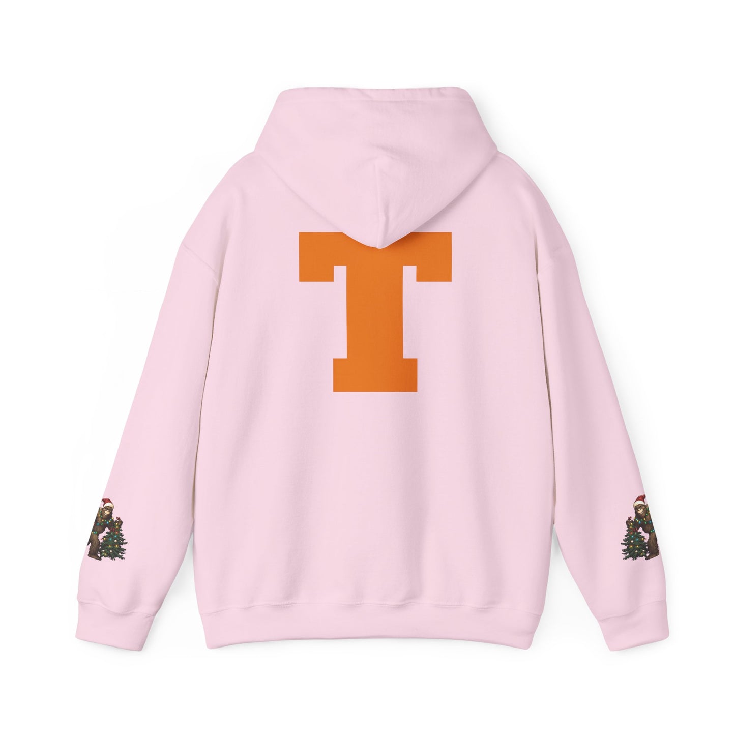 Sasquatch Christmas Hoodie — Holiday Bigfoot Sweater with Tree & Santa Hat